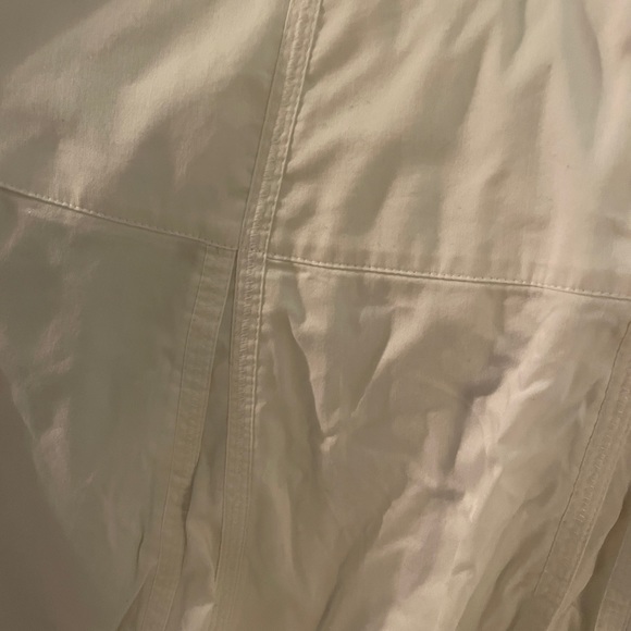 Jones New York Collection - white, A-line, cotton midi skirt. - Picture 5 of 7